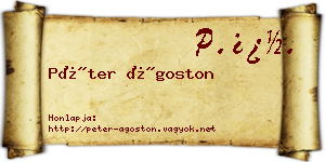 Péter Ágoston névjegykártya