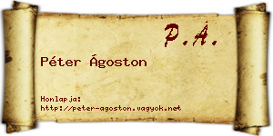 Péter Ágoston névjegykártya